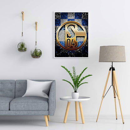 Schalke 04 Football Team Logo - Full Round Drill Diamond Painting 30*40CM