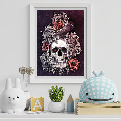 Skull - Full Round Drill Diamond Painting 30*40CM