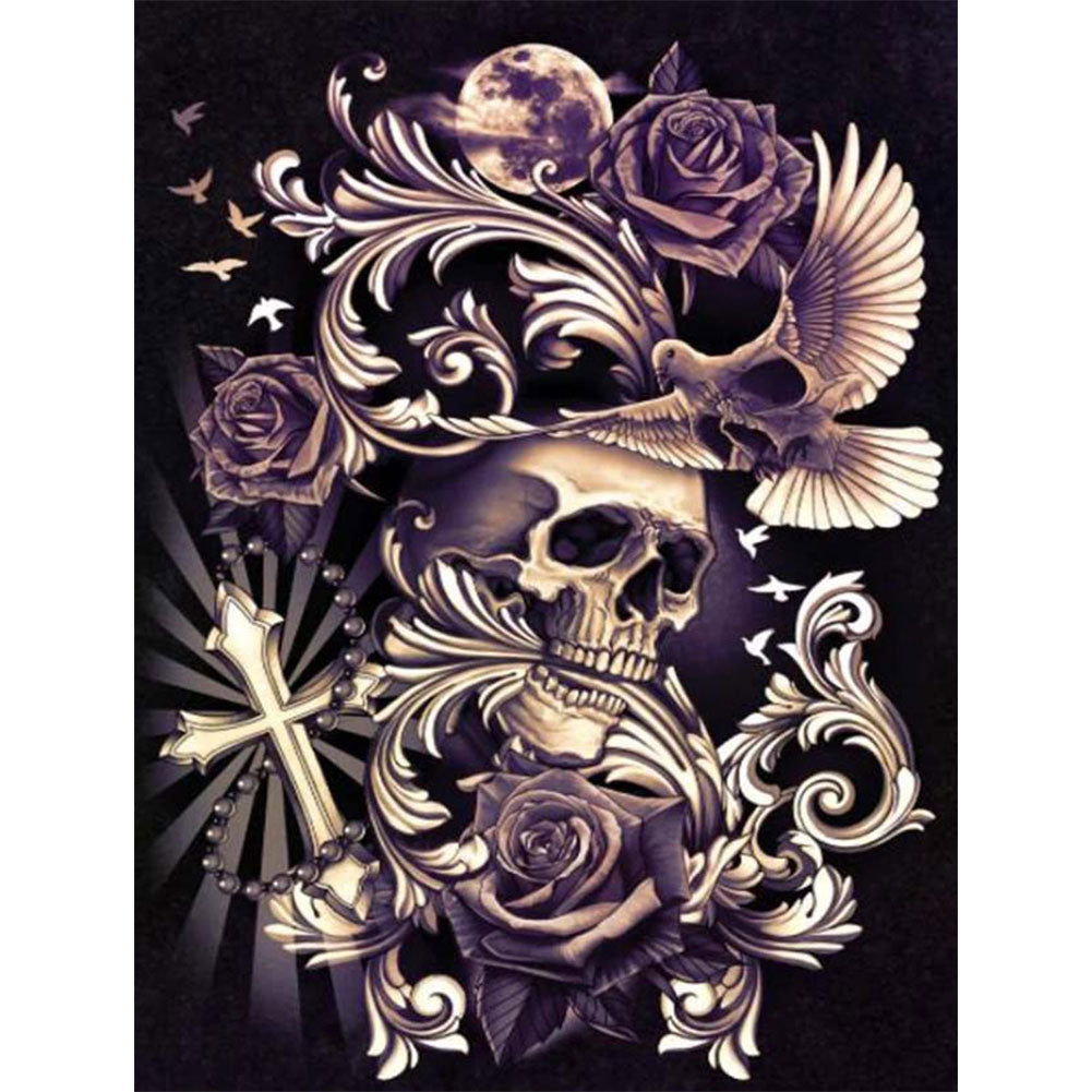 Skull - Full Round Drill Diamond Painting 30*40CM