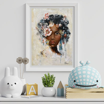 Black Women - Full Round Drill Diamond Painting 30*40CM