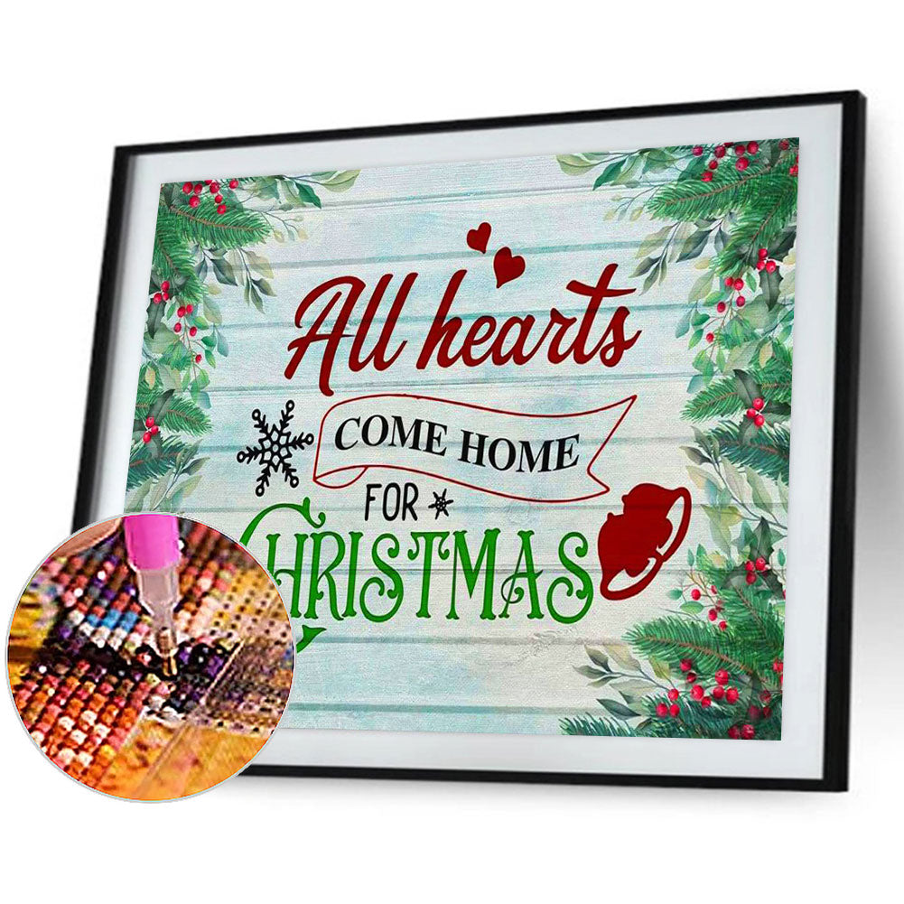 Christmas Atmosphere Poster Painting - Full Round Drill Diamond Painting 40*30CM