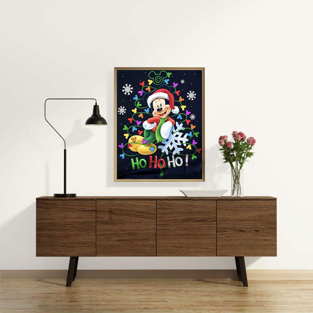 Christmas Disney Mickey - Full Round Drill Diamond Painting 30*40CM