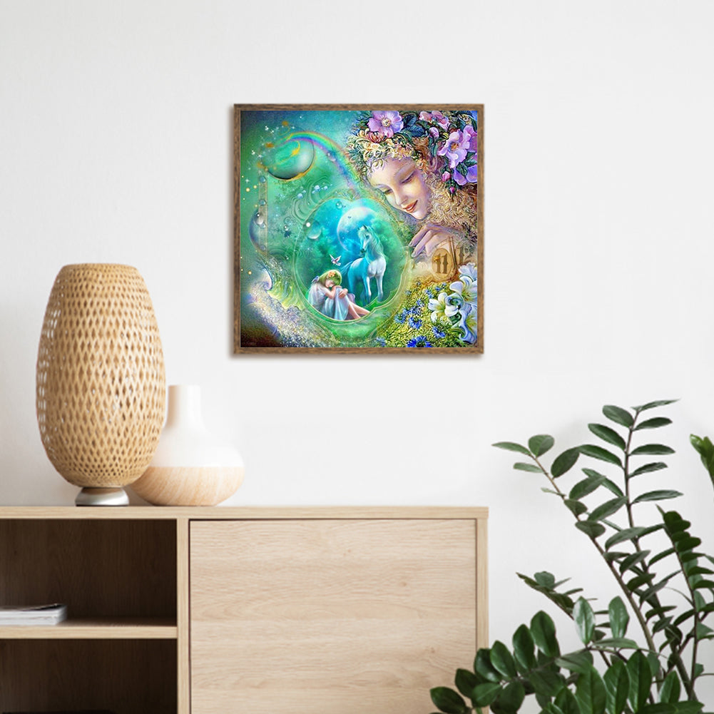 Water Ball Bubble Flower Fairy - Full Square Drill Diamond Painting 30*30CM