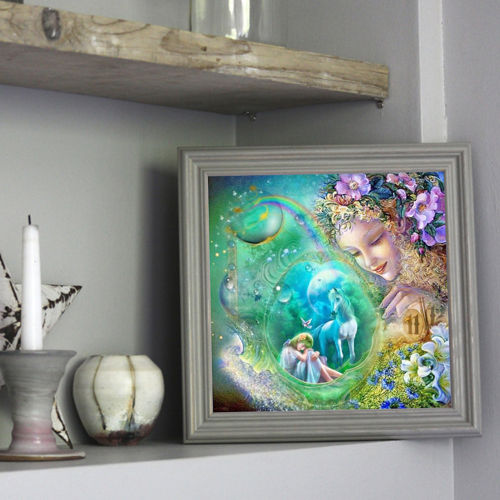 Water Ball Bubble Flower Fairy - Full Square Drill Diamond Painting 30*30CM