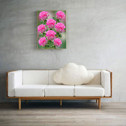 Pink Purple Rose - Full Round Drill Diamond Painting 40*50CM