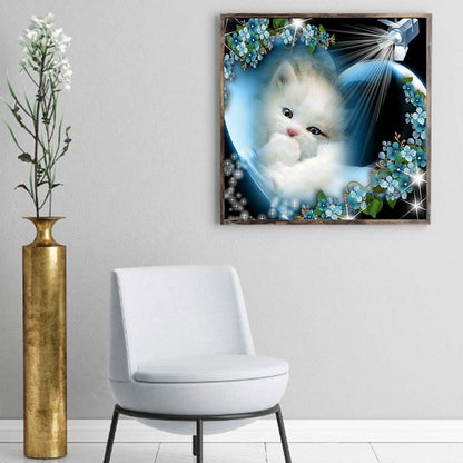 Kitten - Full Round Drill Diamond Painting 40*40CM