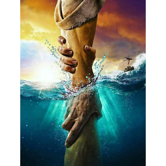 Hands - Full Round Drill Diamond Painting 50*60CM