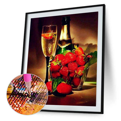 Wine And Glass - Full Round Drill Diamond Painting 50*60CM