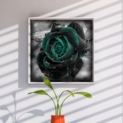 Green Rose - Full Round Drill Diamond Painting 30*30CM