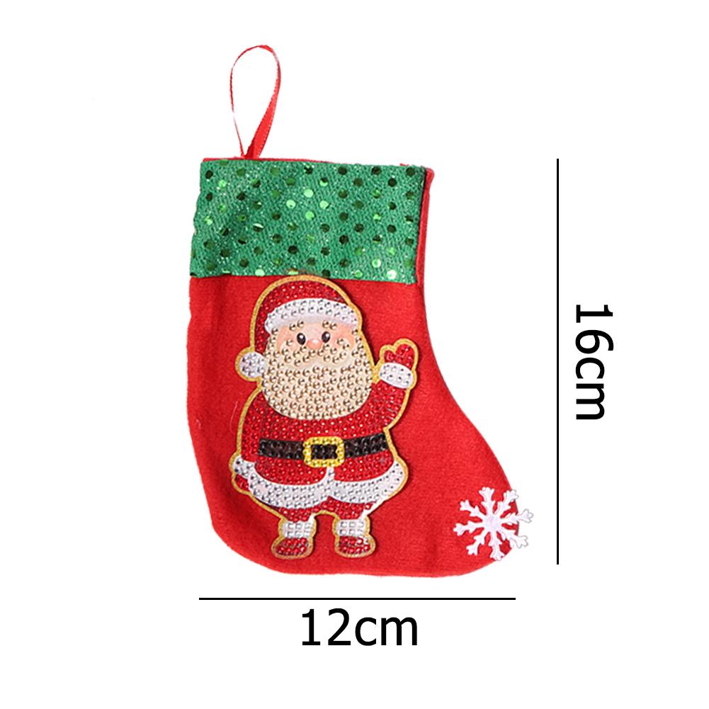 3pcs Christmas Stockings Hanging Pendants DIY Diamond Painting Kit (WZ002)