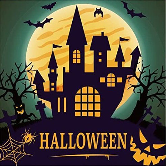 Halloween Horror Castle 30*30CM(Canvas) Full Round Drill Diamond Painting