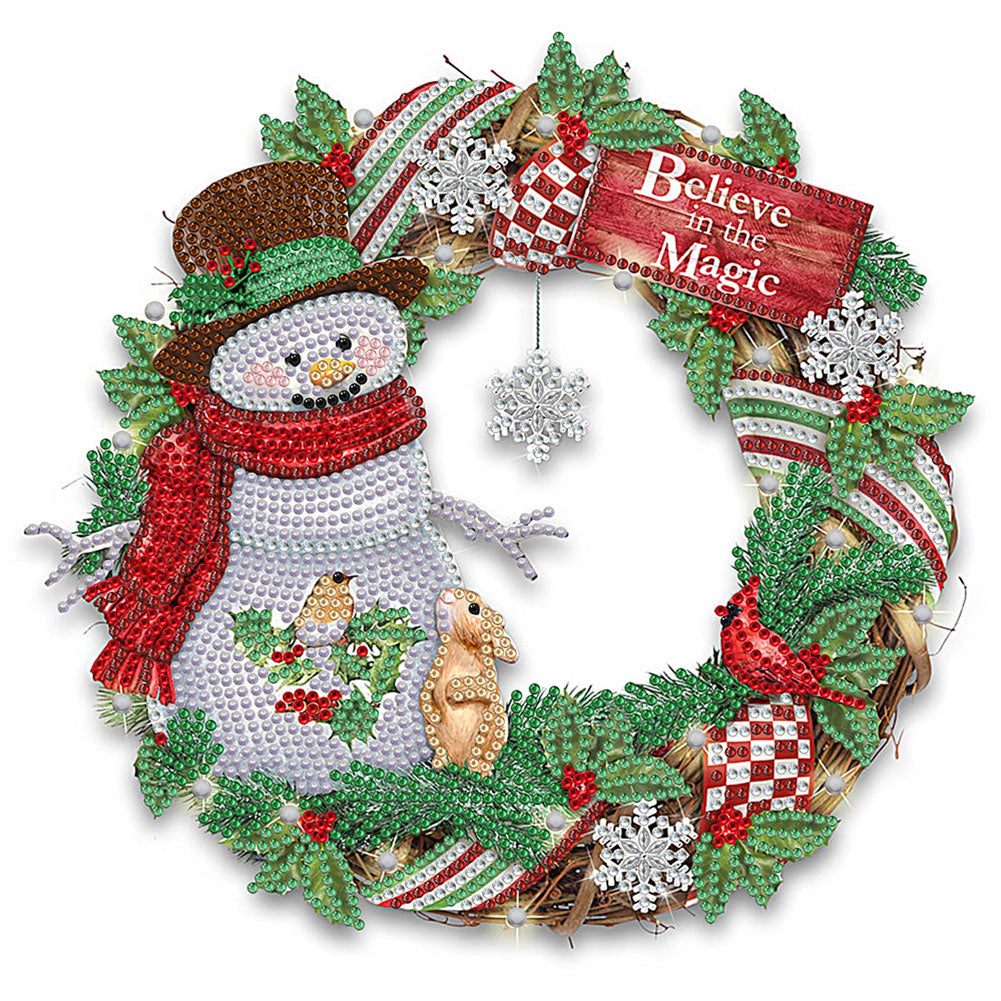 Christmas Wreath - Special Shaped Drill Diamond Painting 30*30CM