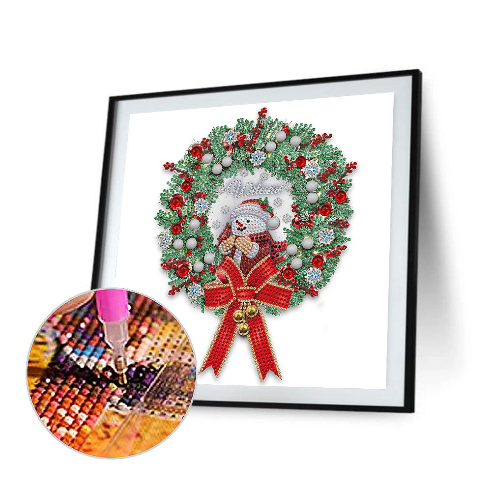 Christmas Wreath - Special Shaped Drill Diamond Painting 30*30CM