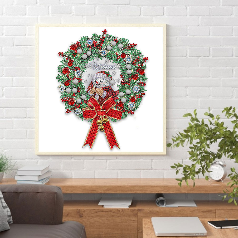 Christmas Wreath - Special Shaped Drill Diamond Painting 30*30CM