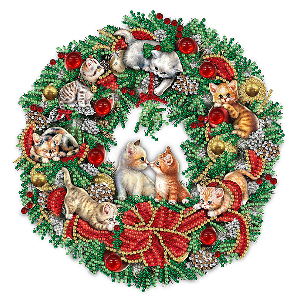 Christmas Wreath - Special Shaped Drill Diamond Painting 30*30CM