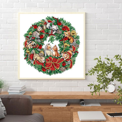 Christmas Wreath - Special Shaped Drill Diamond Painting 30*30CM