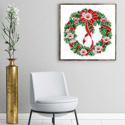 Christmas Wreath - Special Shaped Drill Diamond Painting 30*30CM