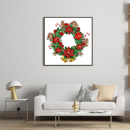 Christmas Wreath - Special Shaped Drill Diamond Painting 30*30CM