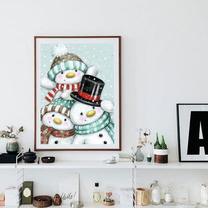 Snowman - Full Round Drill Diamond Painting 30*40CM