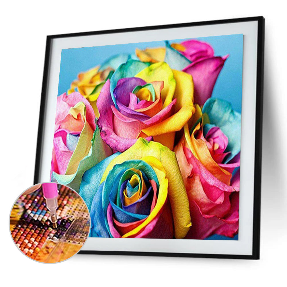 Colorful Roses - Full Round Drill Diamond Painting 50*50CM