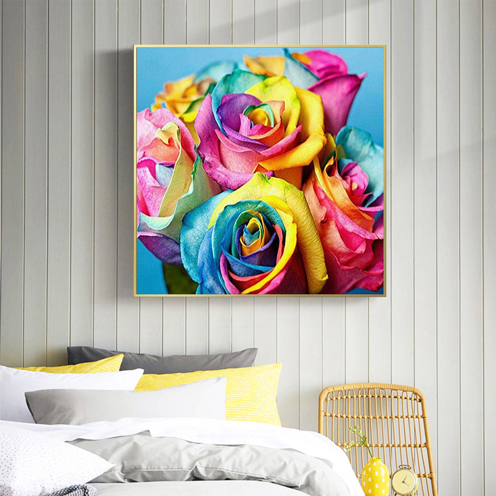 Colorful Roses - Full Round Drill Diamond Painting 50*50CM