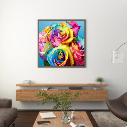 Colorful Roses - Full Round Drill Diamond Painting 50*50CM