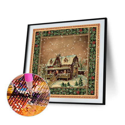 Christmas House - Full Round Drill Diamond Painting 30*30CM