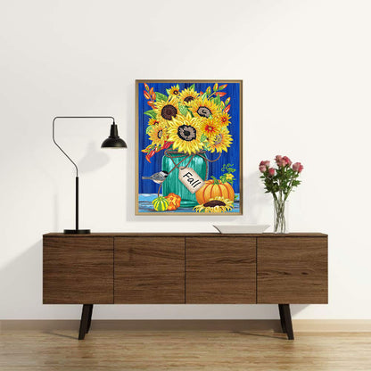 Harvest Autumn Pumpkin Bouquet - Special Shaped Drill Diamond Painting 30*40CM