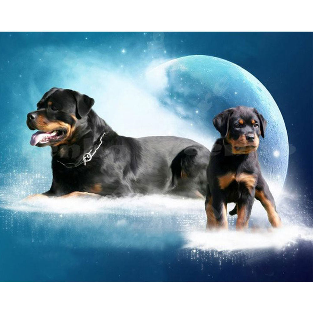 Rottweiler - Full Round Drill Diamond Painting 50*40CM