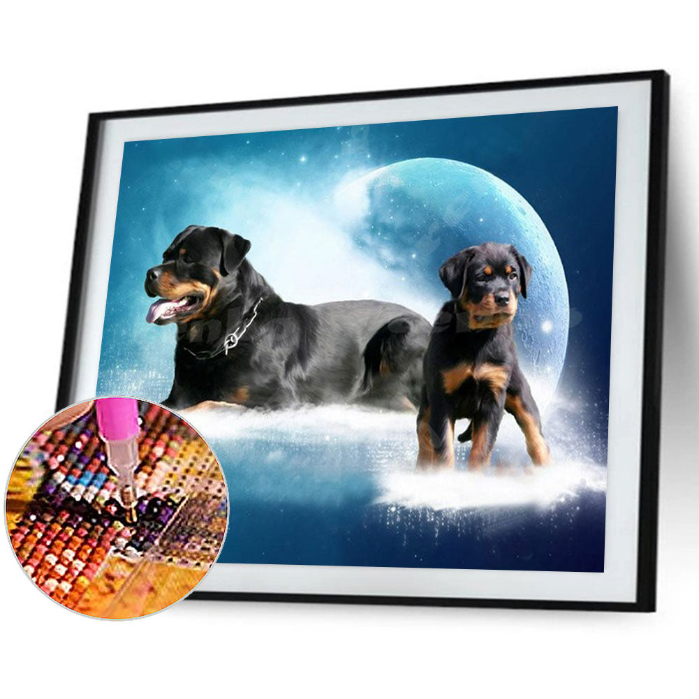 Rottweiler - Full Round Drill Diamond Painting 50*40CM