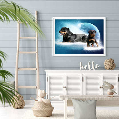 Rottweiler - Full Round Drill Diamond Painting 50*40CM