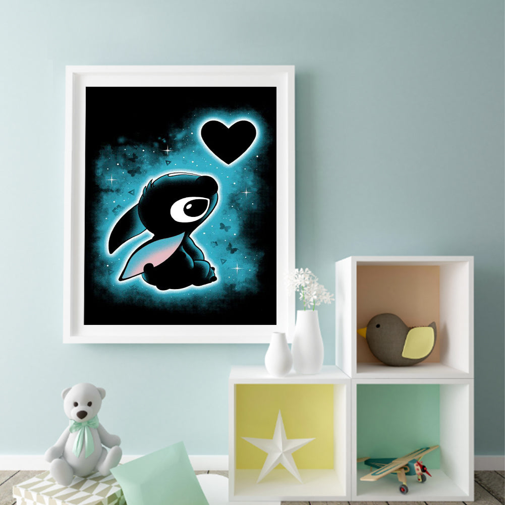 Stitch Silhouette - Full Round Drill Diamond Painting 40*50CM