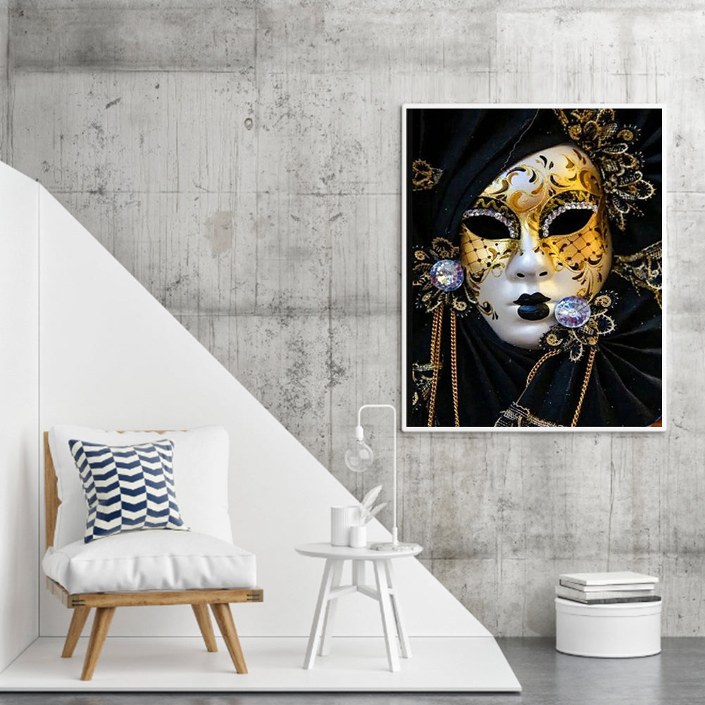 Mask Woman - Full Round Drill Diamond Painting 50*60CM