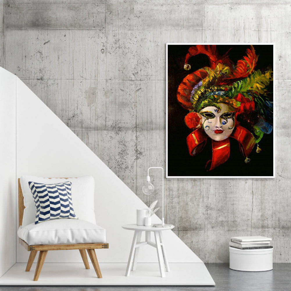 Mask Woman - Full Round Drill Diamond Painting 50*60CM