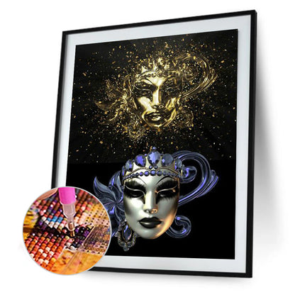 Mask Woman - Full Round Drill Diamond Painting 50*60CM
