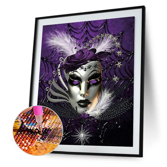 Mask Woman - Full Round Drill Diamond Painting 50*60CM