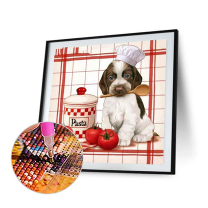 Puppy Cook - Full Round Drill Diamond Painting 40*40CM