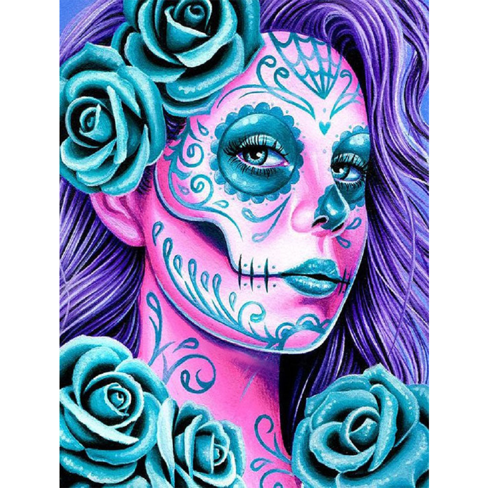 Skeleton Woman - Full Round Drill Diamond Painting 30*40CM