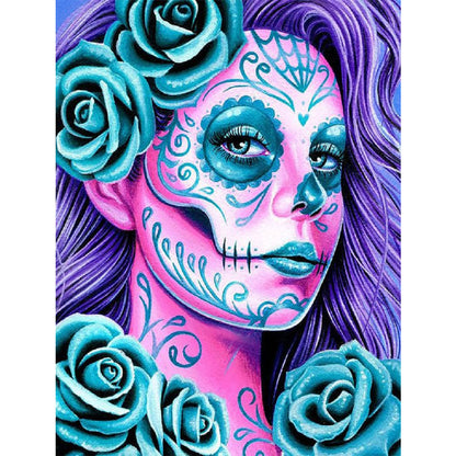 Skeleton Woman - Full Round Drill Diamond Painting 30*40CM