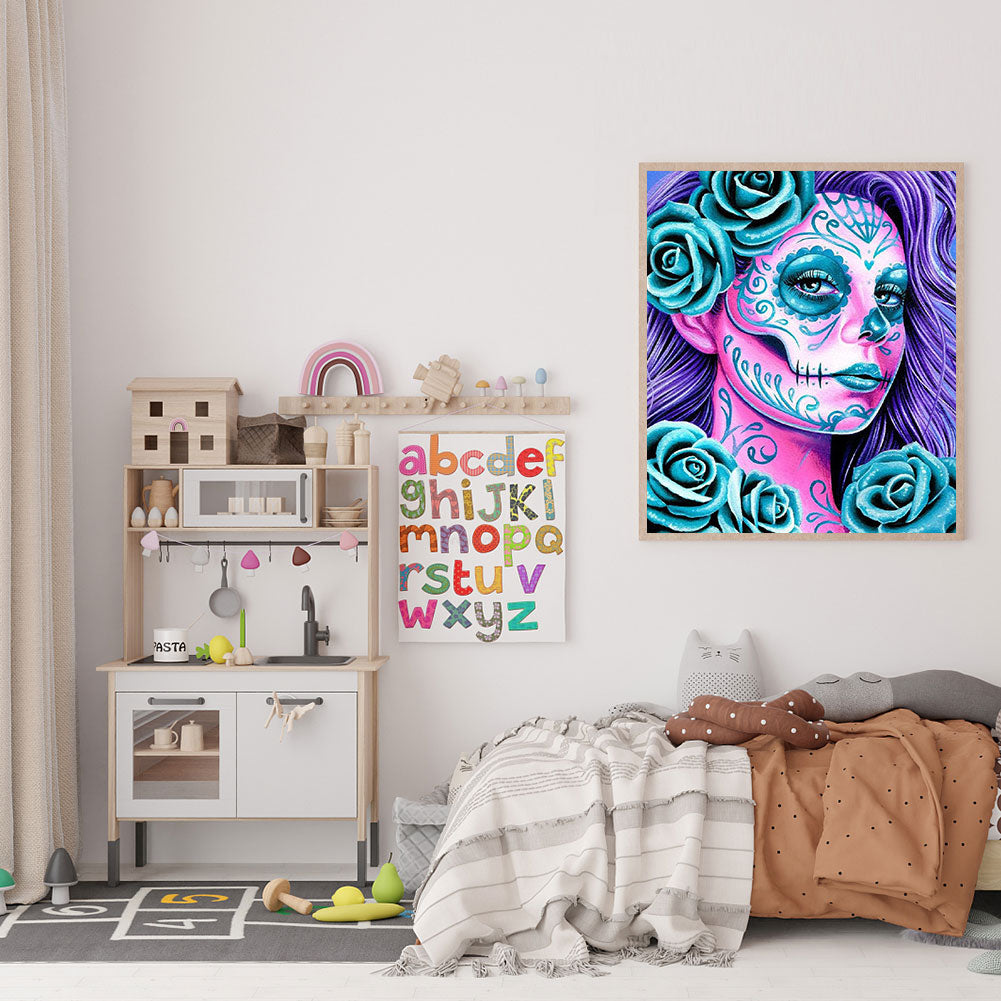 Skeleton Woman - Full Round Drill Diamond Painting 30*40CM