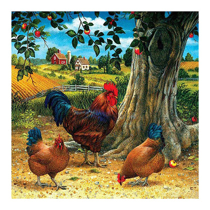 Chicken - Full Square Drill Diamond Painting 50*50CM