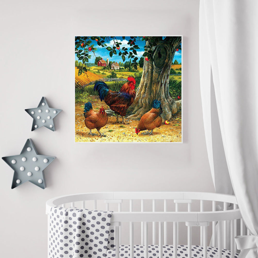 Chicken - Full Square Drill Diamond Painting 50*50CM