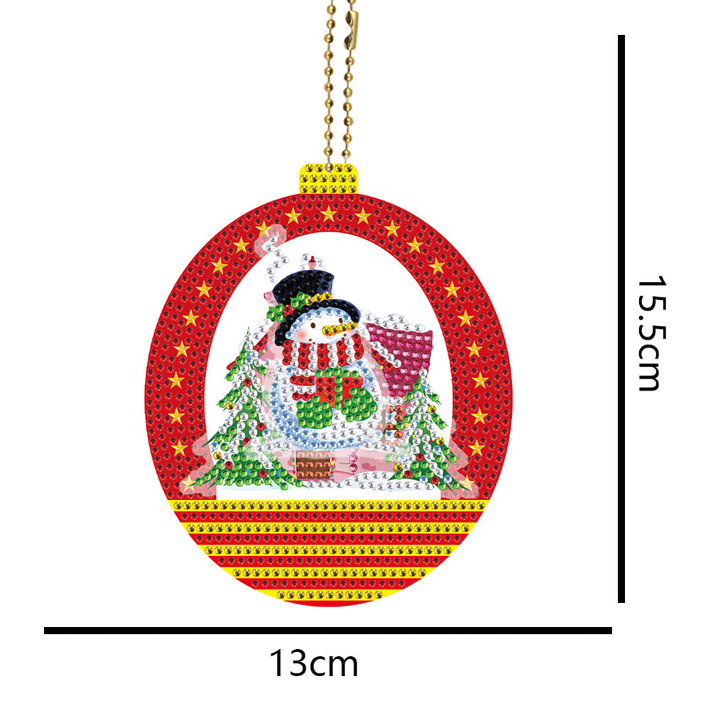 5D Christmas Pendant Double-sided DIY Art Crafts Rhinestone Handmade Party Props