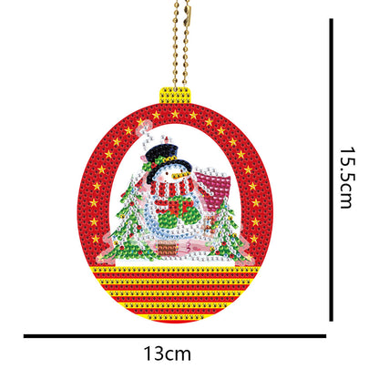 5D Christmas Pendant Double-sided DIY Art Crafts Rhinestone Handmade Party Props