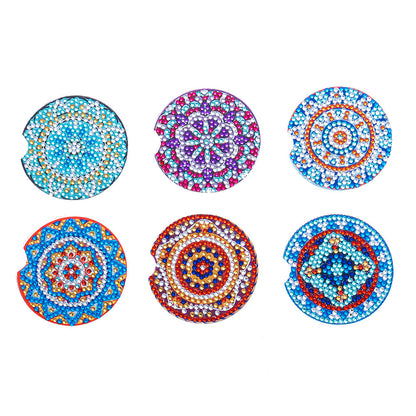 6pcs Coaster Fashionable Design DIY Cup Mat Funny Stable for Kitchen Accessories