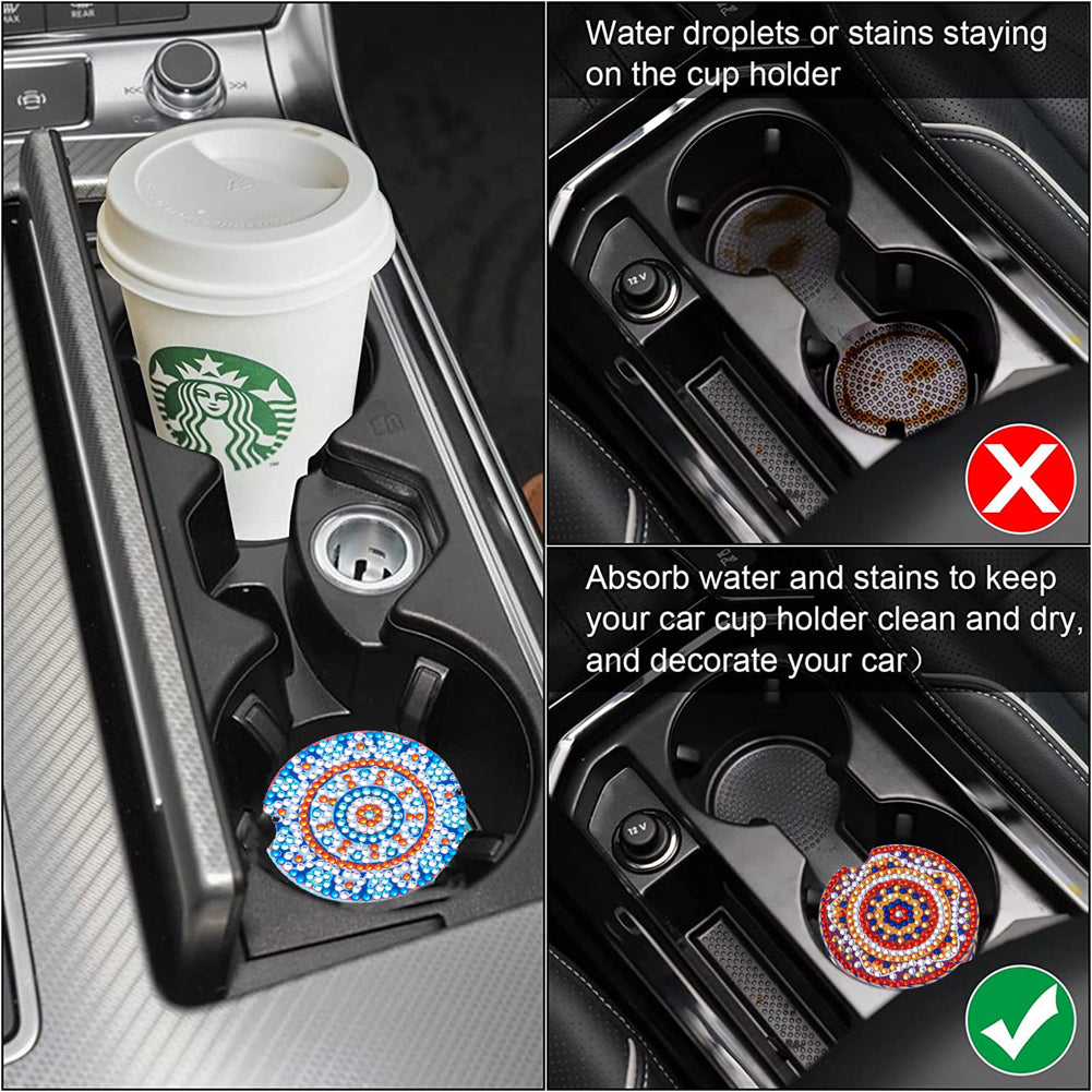 6pcs Coaster Fashionable Design DIY Cup Mat Funny Stable for Kitchen Accessories