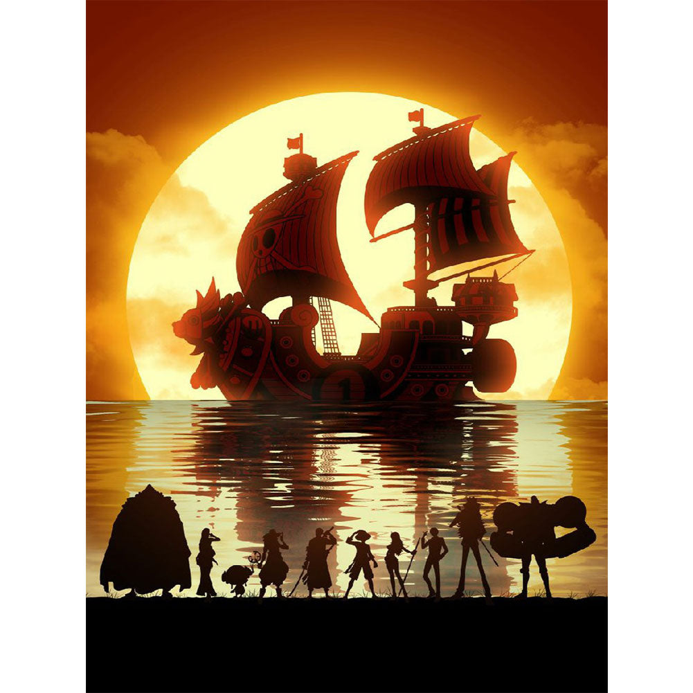 Pirate Ship - Full Round Drill Diamond Painting 30*40CM