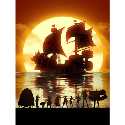 Pirate Ship - Full Round Drill Diamond Painting 30*40CM