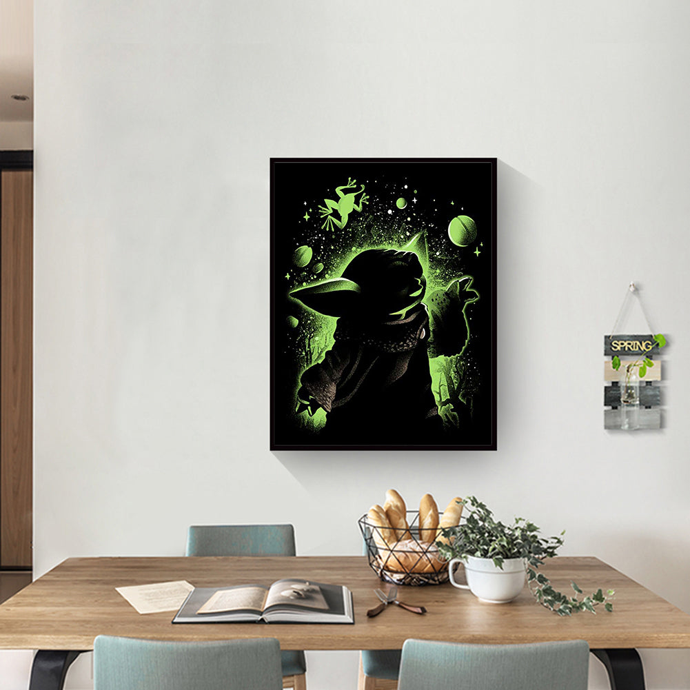 Yoda Silhouette - Full Square Drill Diamond Painting 40*50CM