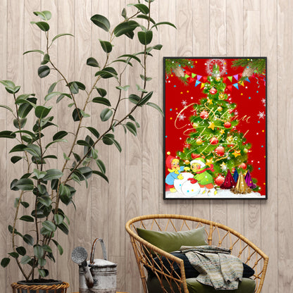 Christmas Tree - Full Round Drill Diamond Painting 30*40CM